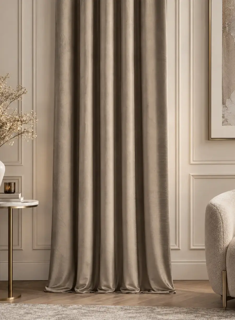 Бархатные шторы Polinari Taupe