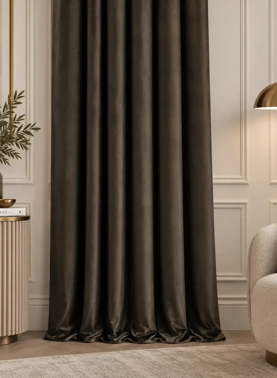 Бархатные шторы венге Polinari Dark Wenge