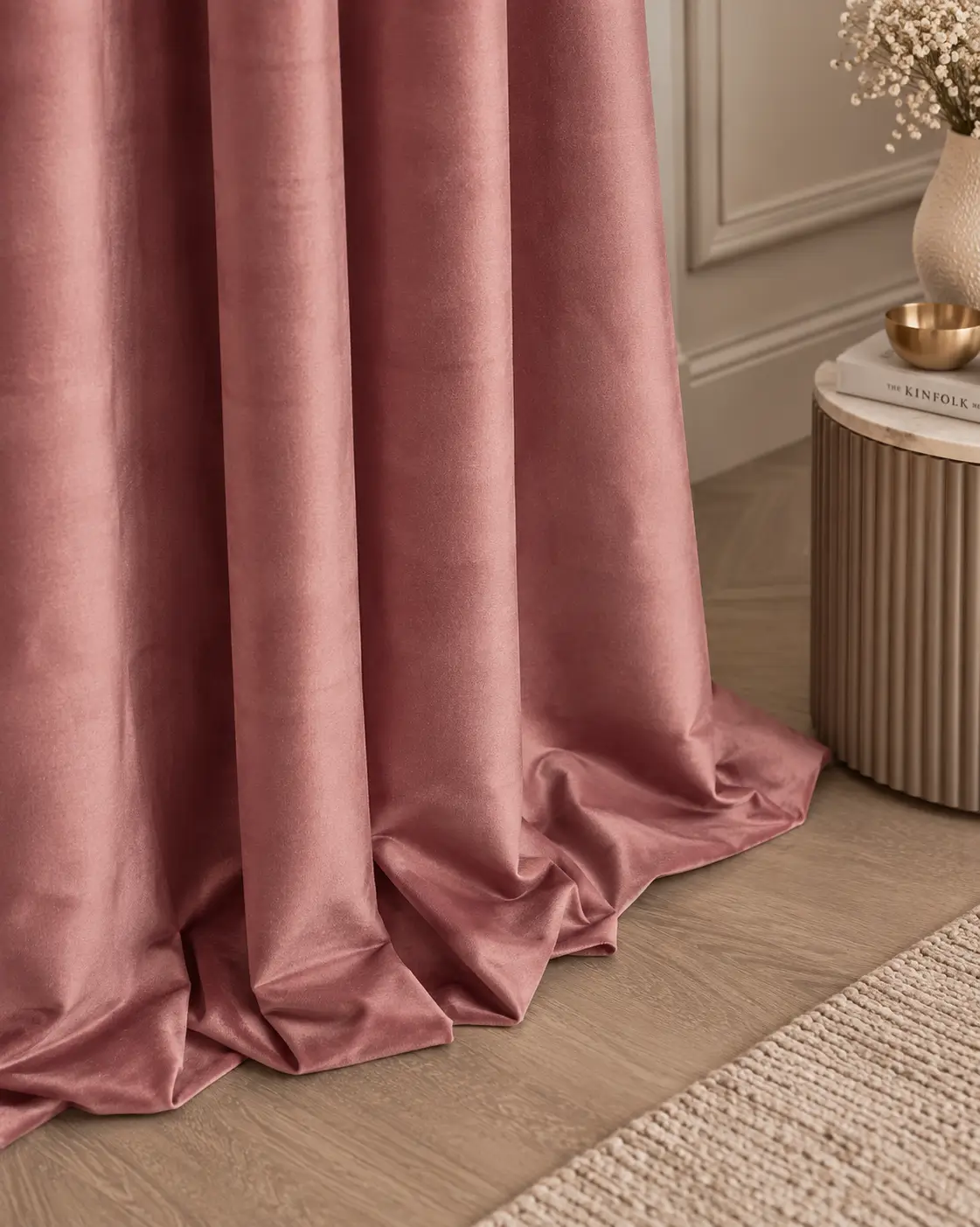 Бархатные шторы Polinari Dusty Rose в комнату